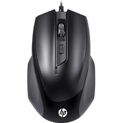 惠普有线笔记本电脑台式静音鼠标