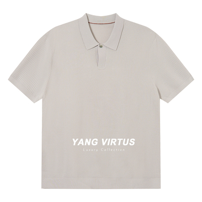 老钱风桑蚕丝长绒棉POLO短袖T恤