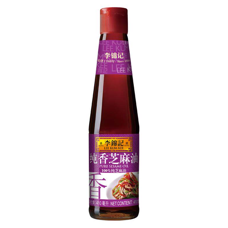 【秒杀】李锦记纯芝麻香油410ml*1瓶纯香芝麻油凉拌香油