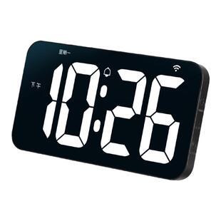 wifi网络自动对时校大屏电子时钟数字钟表挂墙桌面台式电视柜摆件