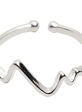 《弥音原作》心跳曲线戒指s925