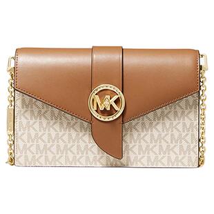 【正常发货】Michael Kors女士中号老花斜挎包单肩包mk正品方方包