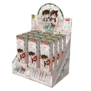 卡游文具 名侦探柯南中性笔推演版第2弹黑色签字按动圆珠笔高颜值学生专用正版学习用品书写水笔0.5mm盲盒笔