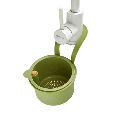 厨房过滤神器】可挂式水槽沥水篮