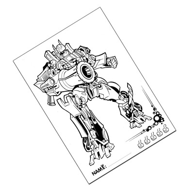 变形金刚填色本擎天柱涂色画本战神勇者王绘画大黄蜂男孩图画玩具