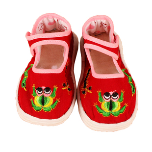 五毒鞋婴儿传统端午节手工千层底虎头鞋男女宝宝布鞋绣花单鞋抓周