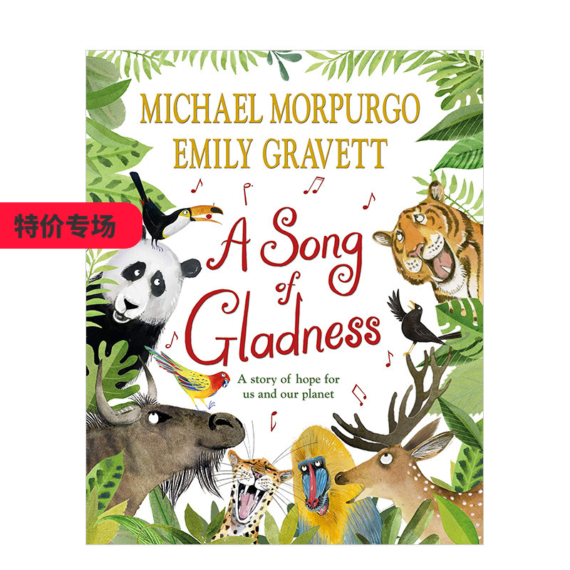 【現(xiàn)貨】歡樂之歌A Song of Gladness 格林威獎得主Emily Gravett 3-6歲趣味自然故事音樂啟蒙繪本 英文原版 兒童英語早教