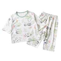 妙童岛儿童睡衣夏季新款男女童七分家居服