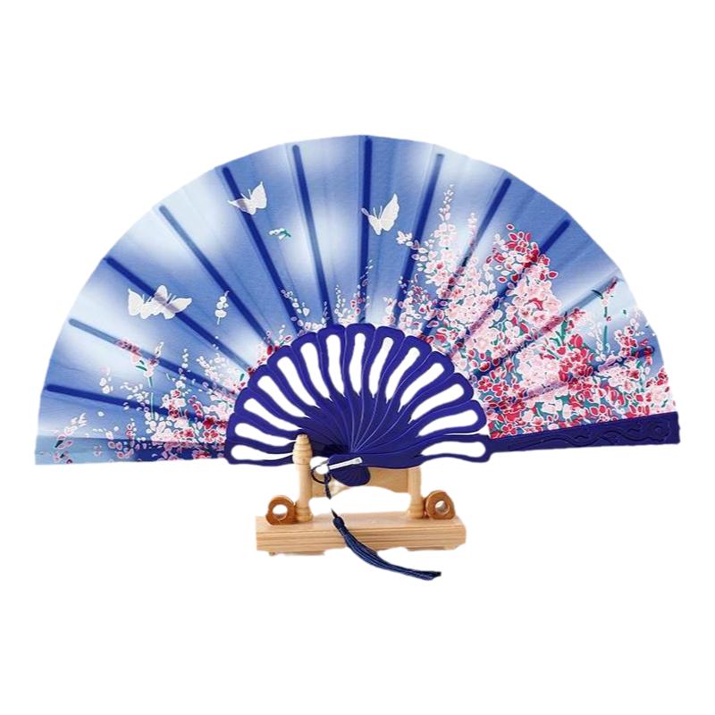 古风汉服扇子女童塑料折扇中国风女孩学生夏季舞蹈折叠扇7寸便携