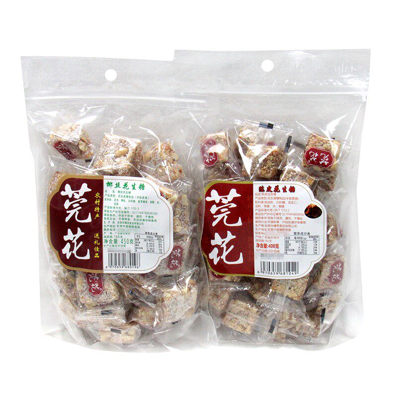 广东特产椰丝陈皮花生糖408g