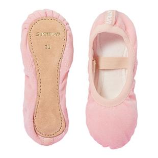 冬季舞蹈鞋儿童女加绒加厚保暖软底练功鞋男童形体鞋女童芭蕾舞鞋