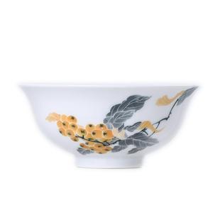 【春华秋实】洪窑高温瓷釉下彩正德碗 景德镇手绘中式餐具微波炉