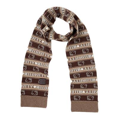 MOUSSY X HELLO KITTY 冬季新品条纹撞色围巾女010IAF01-8101