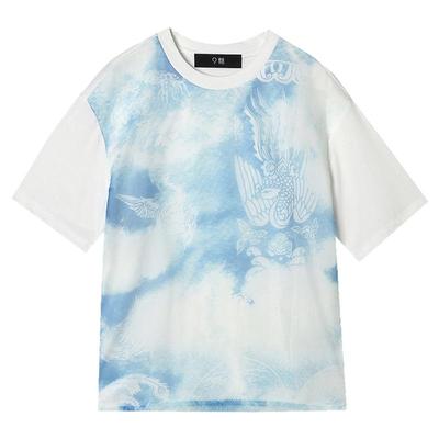 晕染舒适上衣套头短袖T恤