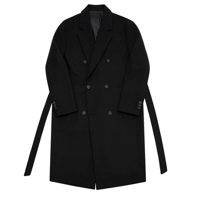 MRCYC冬季宽松中长款毛呢风衣