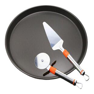 披萨工具固底披萨盘硬模烤盘烘焙模具圆形不粘8/10英寸披萨盘套装