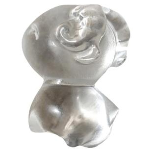 天然冰透白水晶羊吊坠 十二生肖属兔三合颈饰挂件 送闺蜜生日礼物