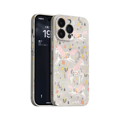 小白驹~清新治愈ins适用苹果17promax手机壳iphone16华为pura70小米15软opporeno14荣耀400少女iqoo13红米k80