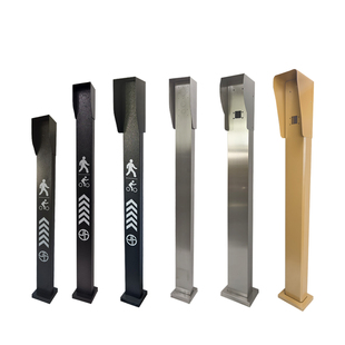 刷卡按钮立柱门禁对讲主机人脸识别通用立柱不锈钢防雨支架可定制