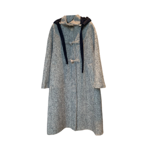 ENJOYME商场同款温柔风加厚羊毛呢大衣女长款冬季灰色高级感外套