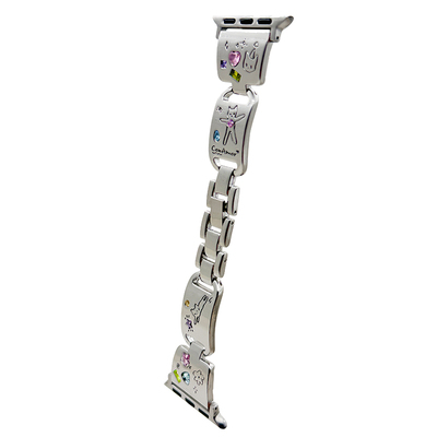 原创《猫猫月球》手绘金属表带