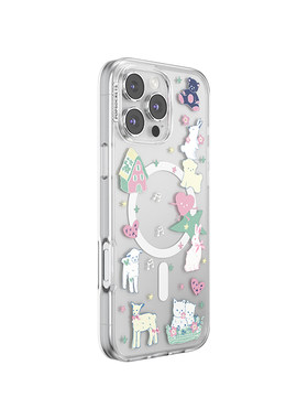 【青青呼吸·手机壳】PopSockets泡泡骚灵感家系列磁吸防摔手机壳苹果iPhone17/16ProMax 小狗微风 木马玩具