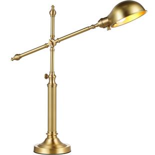 美式全铜台灯简约卧室床头灯装饰办公室书桌复古书房学习阅读灯具