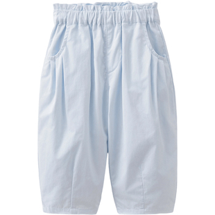 马克珍妮云柔匹马棉女童压褶萝卜裤宝宝裤子2026年春装新款560115