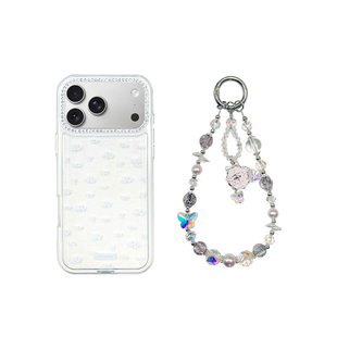 轻派ins简约白色小碎花适用苹果17promax手机壳iphone16pro新款15女款14小清新韩系少女心13水钻镜框全包硬壳