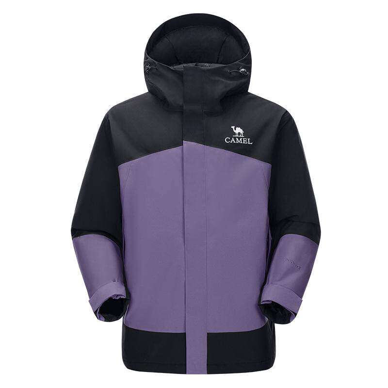 骆驼夹棉冲锋衣AK80硬壳防风防水外套男女冬季加棉加厚棉服登山服