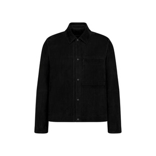 “37000版”丝绒质感小羊羔皮法式衬衫型慵懒松弛感皮夹克