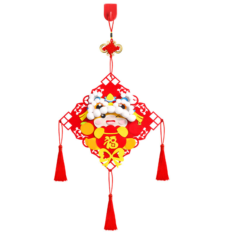 马年毛毡画儿童手工diy套装春节