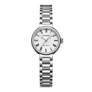 天王Miss One系列简约时尚钢带薄装小表盘商务女士机械手表51512