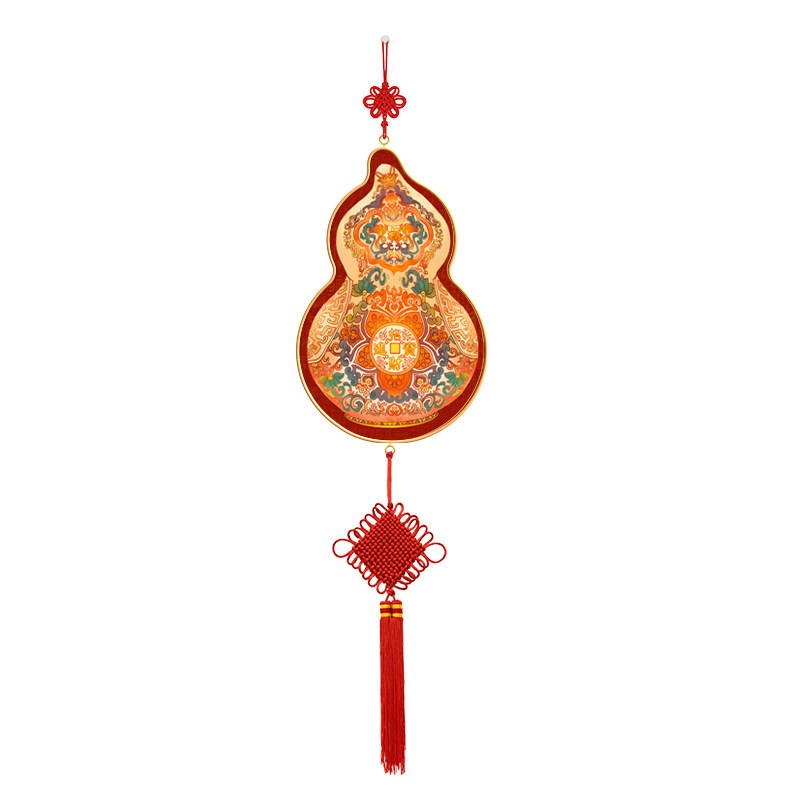 葫芦中国结挂件新中式客厅电视背景墙挂画高级感乔迁新居玄关挂饰