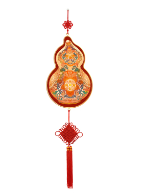 葫芦中国结挂件新中式客厅电视背景墙挂画高级感乔迁新居玄关挂饰