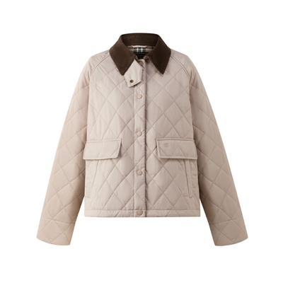 ELAND棉服女菱格长袖外套