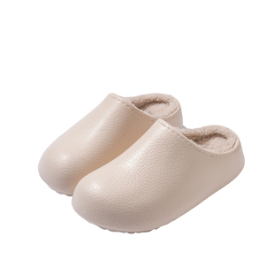 防水棉拖鞋女冬季2025新款室内家居防滑厚底毛绒保暖外穿棉拖鞋男