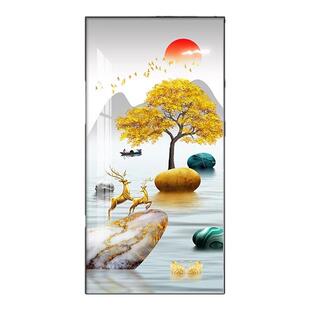 玄关装饰画现代简约入户正对进门墙壁挂画新中式玄幻走廊过道壁画