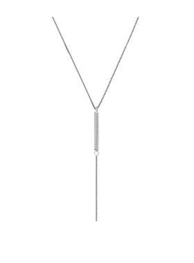 新款项链女锁骨链纯银饰品直棒流苏欧美时髦冷淡ins配饰通勤