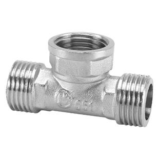 4分铜电镀管件不锈钢色铜活接三通弯头铜四通接头Y型三通墙角三通