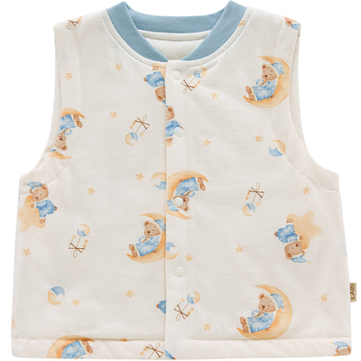 拉比儿童全开40g夹棉马甲