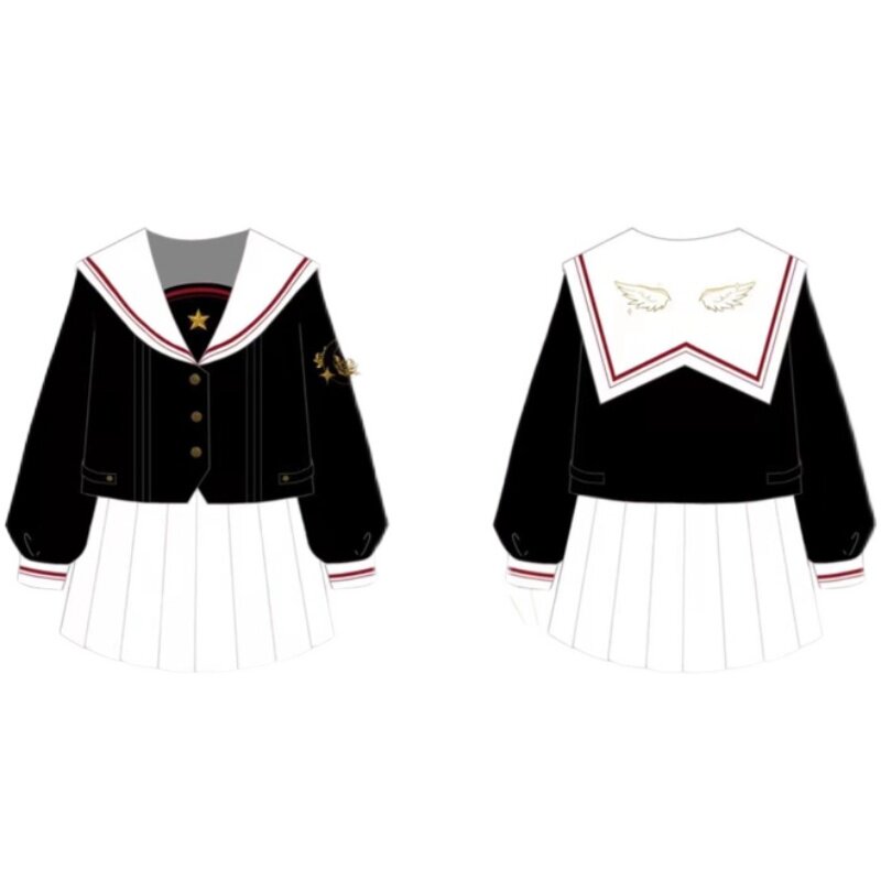 【熊酱JK】正统刺绣长短袖水手服原创jk制服套装中间服 樱知少女