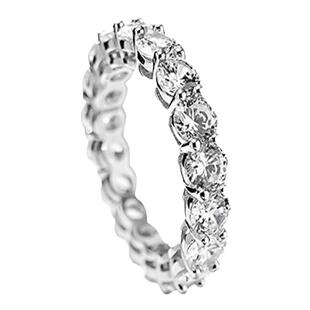 时尚ins风圆钻排钻925银简约戒指镶嵌高碳钻个性气质食指戒轻奢女