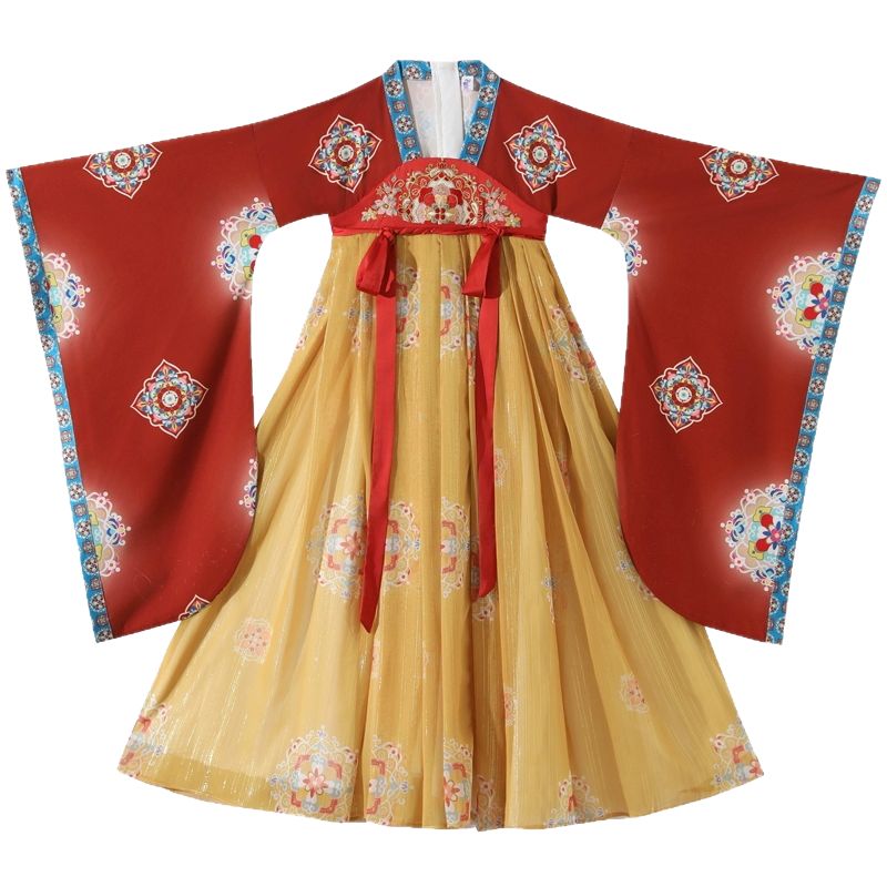 女童汉服春秋敦煌飞天异域连衣裙