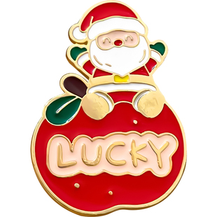 圣诞节胸针圣诞老人树金属徽章学生小礼物衣服包包围巾别针装饰品