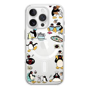 日韩PINGU企鹅iPhone17磁吸手机壳16promax适用15plus可爱卡通苹果14好看新款17air透明硬壳13pro简约保护套