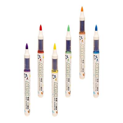 中彩525直液式软头丙烯马克笔美术学生马克笔diy可叠色巴布豆可水洗水彩笔咕卡笔36色画笔