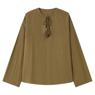 REFOUND TEN 设计师26春夏新品亚麻肌理休闲长袖/裤/连衣裙SOLSOL