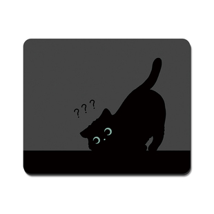 黑色猫咪鼠标垫创意卡通男女生办公家用电脑键盘垫学生学习桌面垫