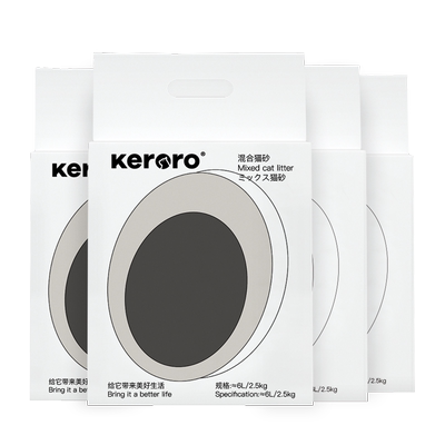 可噜噜 混合猫砂4包20斤包邮40膨润土豆腐砂低尘除臭猫咪用